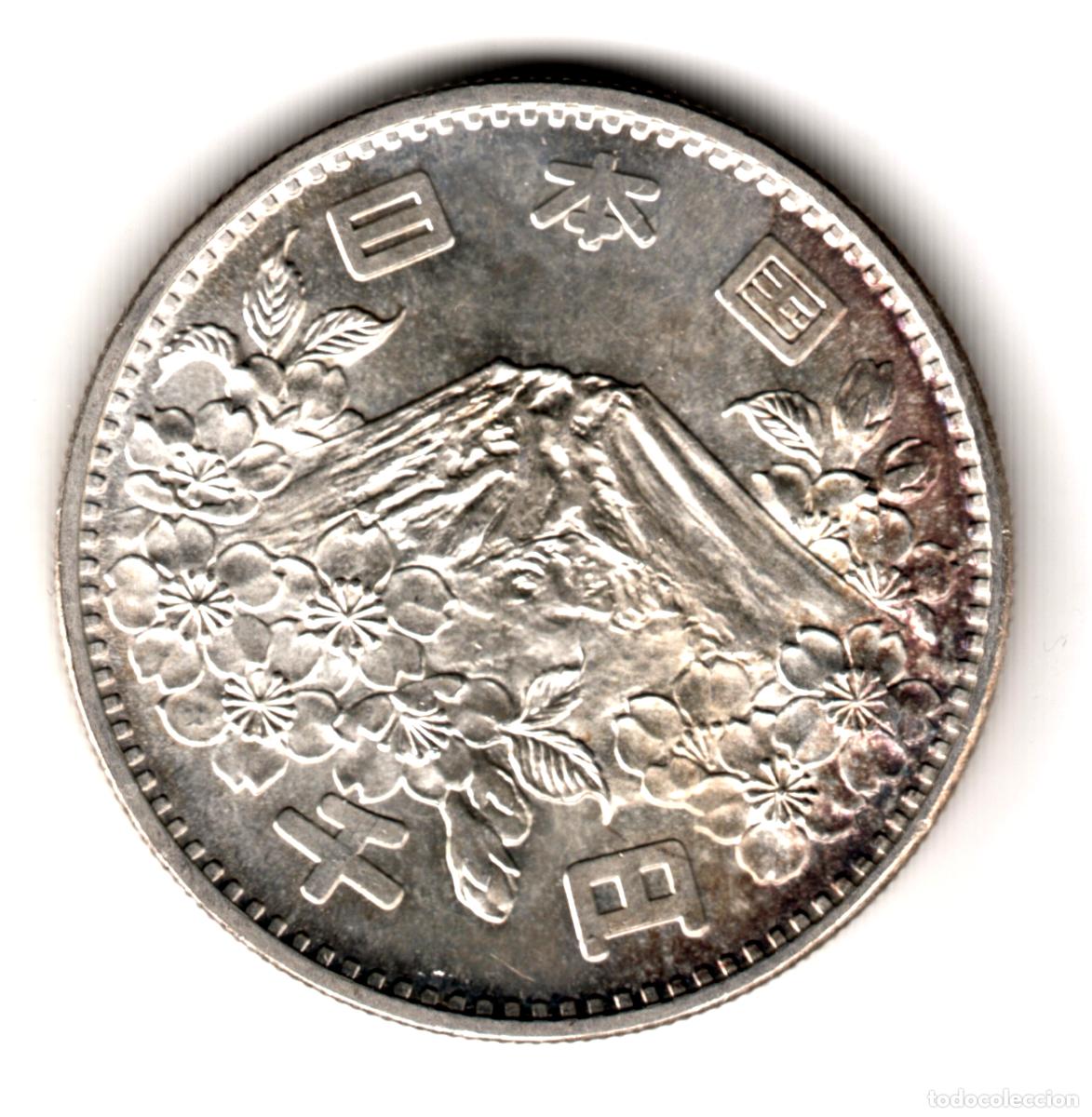 Monedas antiguas de Asia: 1000 yen JAPON 1964 plata S/C JUEGOS OLIMPICOS DE TOKIO - Monte Fuji