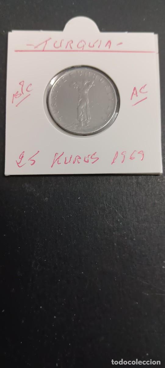 Monedas antiguas de Asia: TURQUIA 25 KURUS 1969 BC KM=892.3 (ACERO)