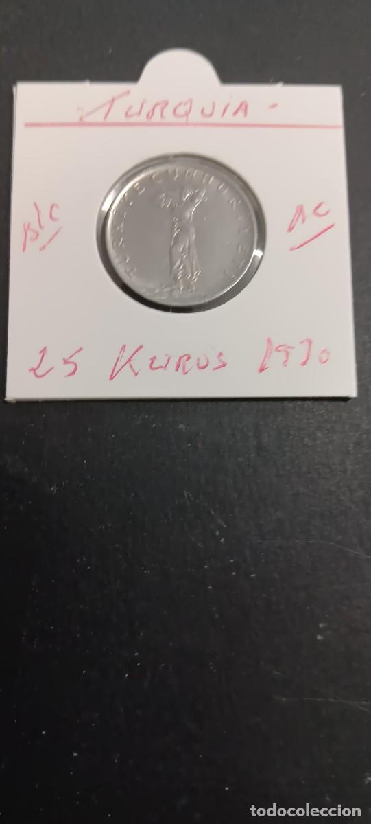 Monedas antiguas de Asia: TURQUIA 25 KURUS 1970 BC KM=892.3 (ACERO)