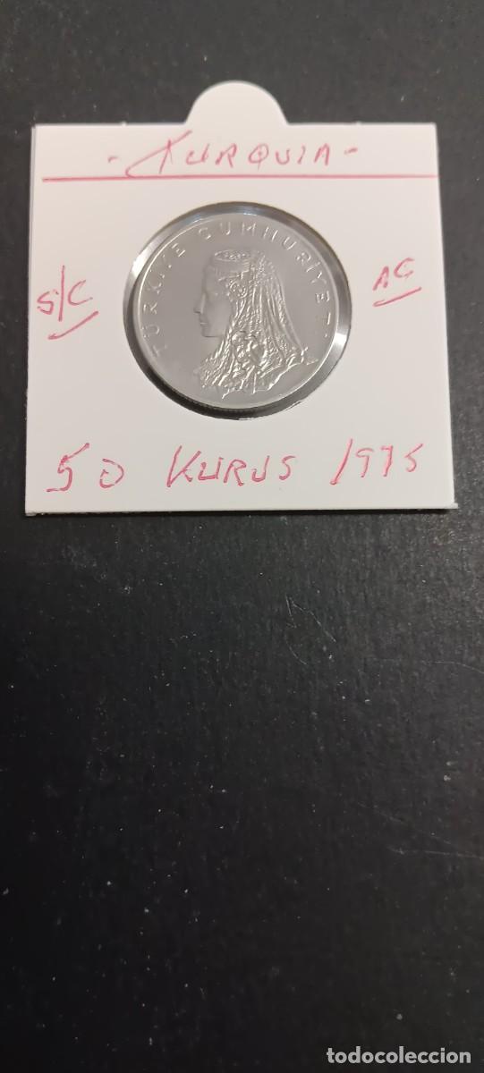 Monedas antiguas de Asia: TURQUIA 50 KURUS 1975 S/C KM=899 (ACERO)