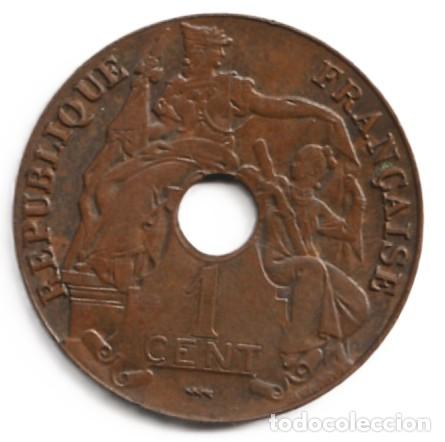 Monedas antiguas de Asia: Indochina 1 c&eacute;ntimo 1923 KM# 12