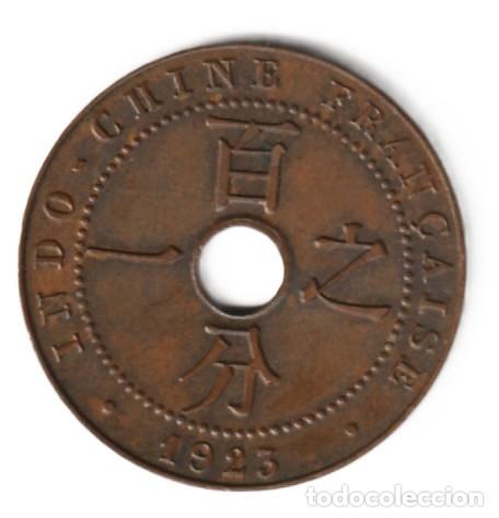 Monedas antiguas de Asia: Indochina 1 c&eacute;ntimo 1923 KM# 12 - Foto 2