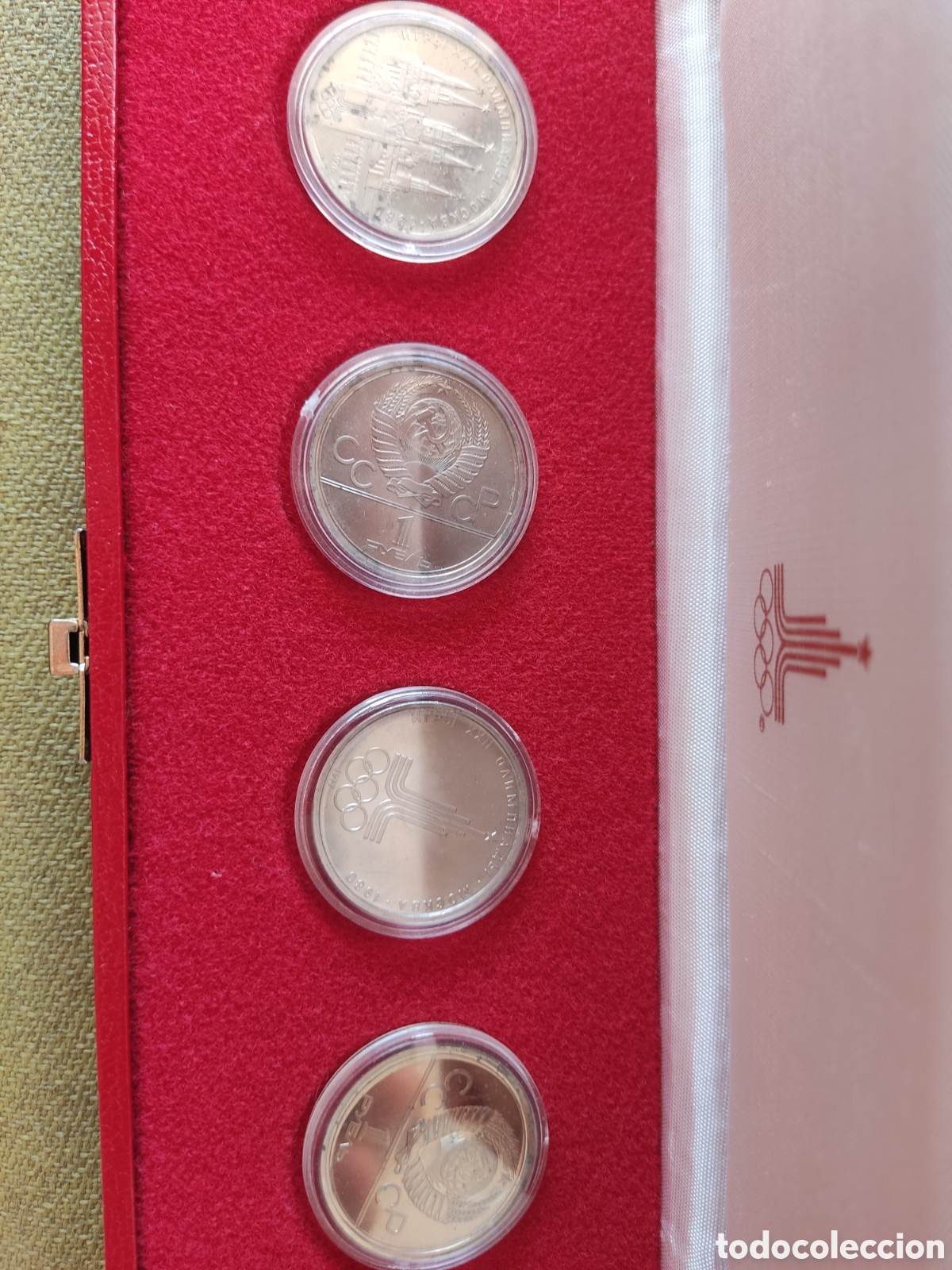 Monedas antiguas de Asia: Cuatro monedas de un rublo 1980 Olimpiadas