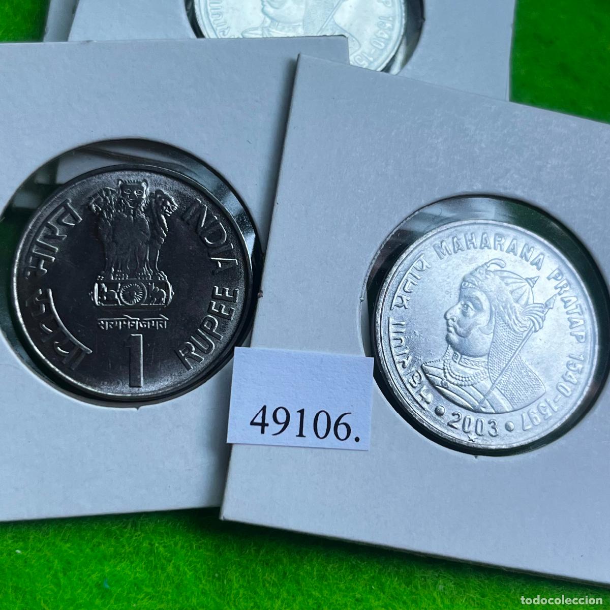 Monedas antiguas de Asia: India 1 rupia 2003, Hiderabad, Maharana Pratap, una moneda, 49106 3