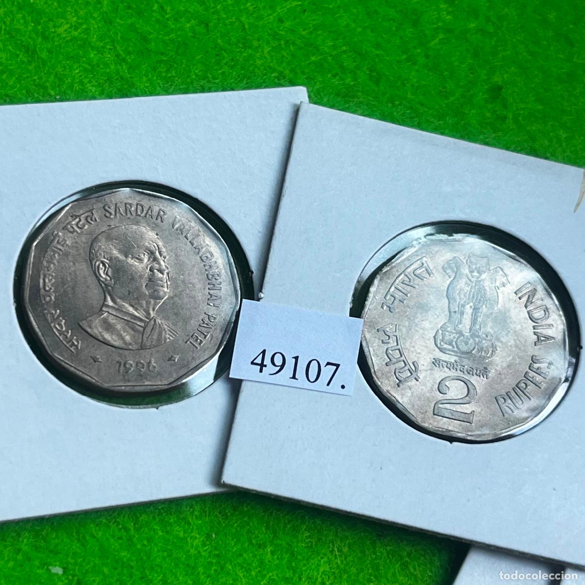 Monedas antiguas de Asia: India 2 rupias 1996, Vallabhbhai Patel, una moneda, 49107 5