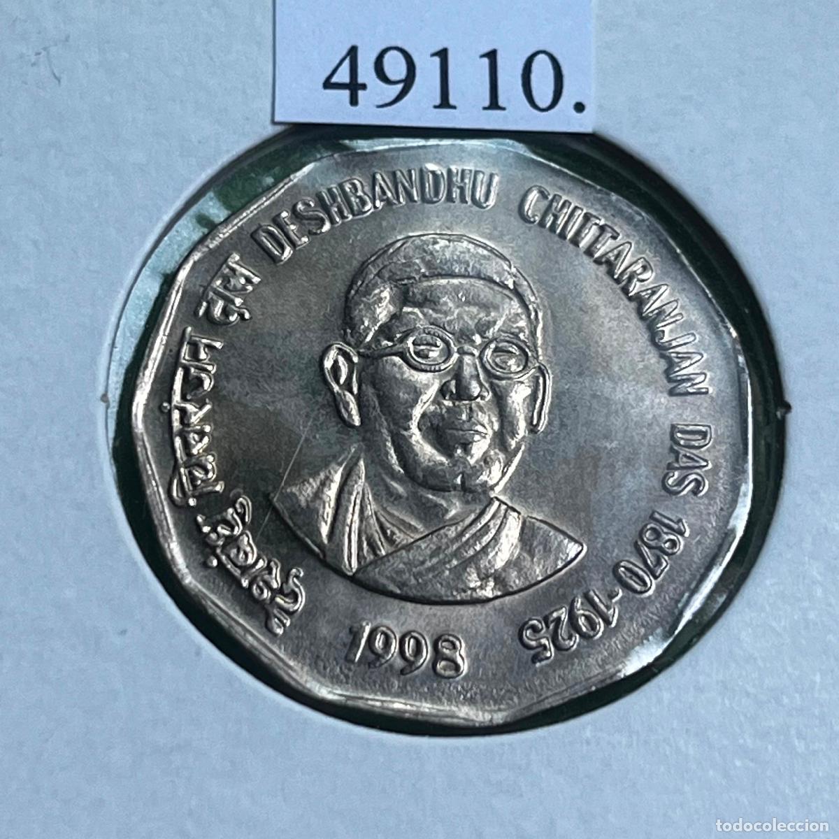 Monedas antiguas de Asia: India 2 rupias 1998 Bombay, Deshbandhu Chittaranjan Das