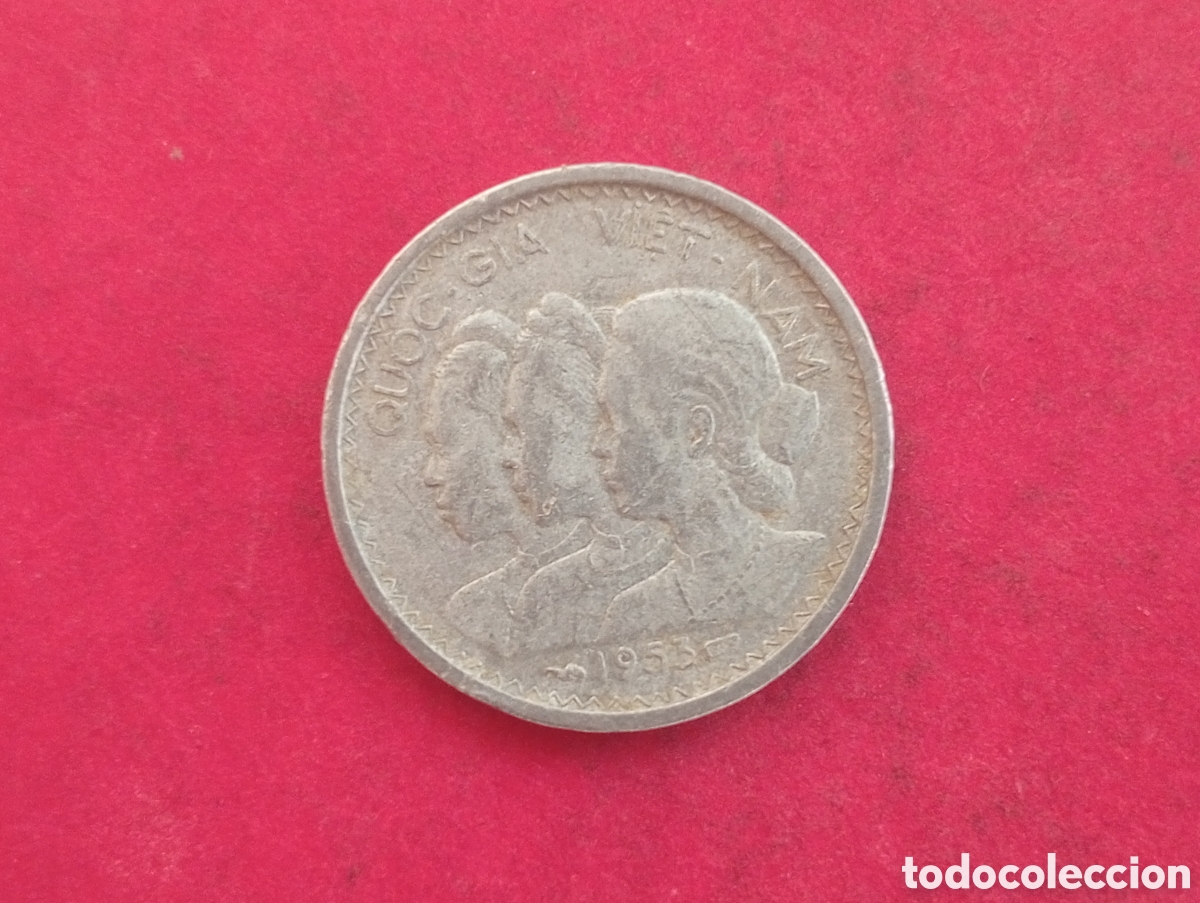 Monedas antiguas de Asia: 10 su de Vietnam 1953