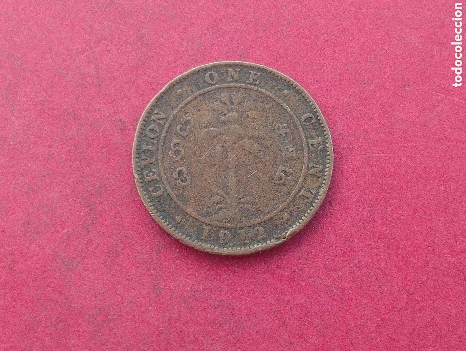 Monedas antiguas de Asia: 1 cent de Ceil&aacute;n 1912