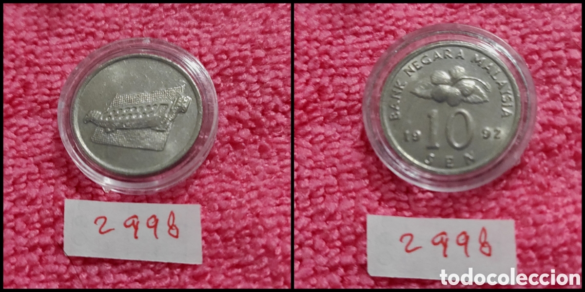 Monedas antiguas de Asia: 10 sen de Malasia a&ntilde;o 1992