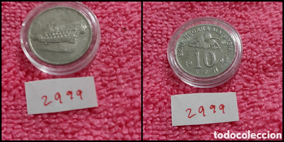 Monedas antiguas de Asia: 10 sen de Malasia a&ntilde;o 2002