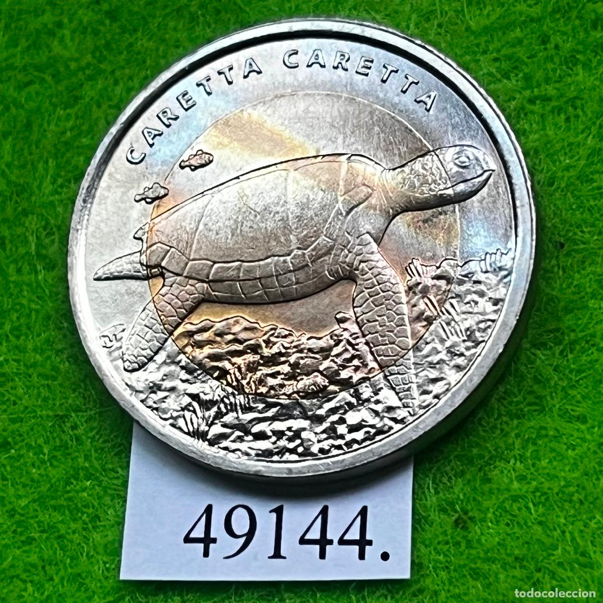 Monedas antiguas de Asia: Turqu&iacute;a, 1 lira 2009, tortuga marina, bimet&aacute;lica, Turk&iacute;a, T&uuml;rkiye