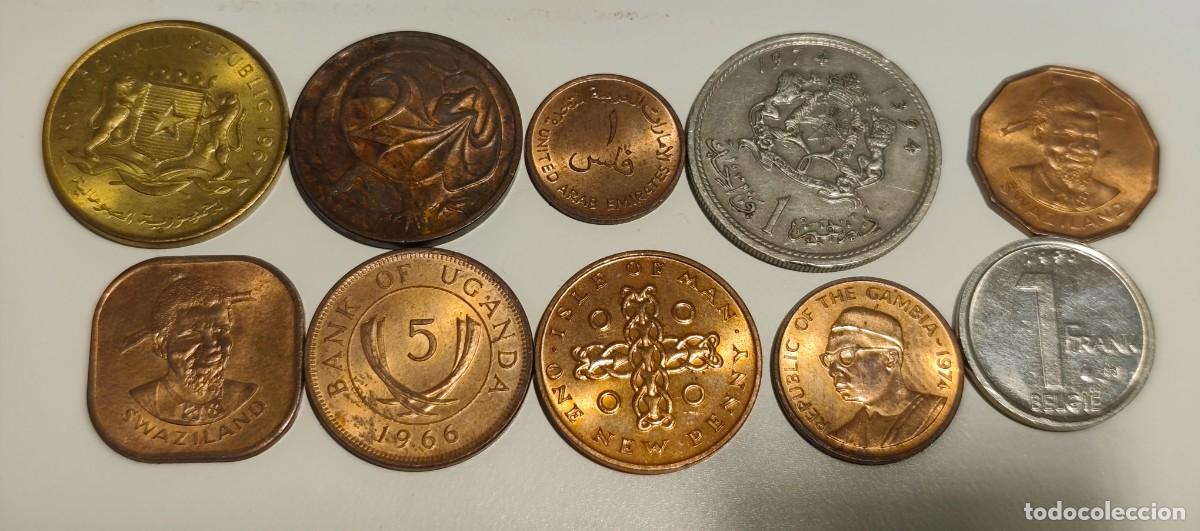 Monedas antiguas de Asia: LOTE DE MONEDAS DE SOMALIA AUSTRALIA SUAZILAND UGANDA ISLA DE MAN GAMBIA BELGICA EMIRATOS ARABES ETC