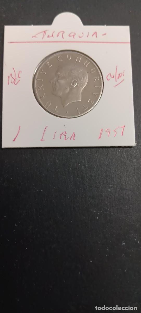 Monedas antiguas de Asia: TURQUIA(TURKIA) 1 LIRA 1957 BC KM=889 (CUPRONIQUEL)