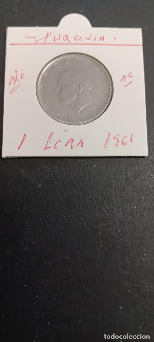 Monedas antiguas de Asia: TURQUIA(TURKIA) 1 LIRA 1961 BC KM=889a1 (ACERO)