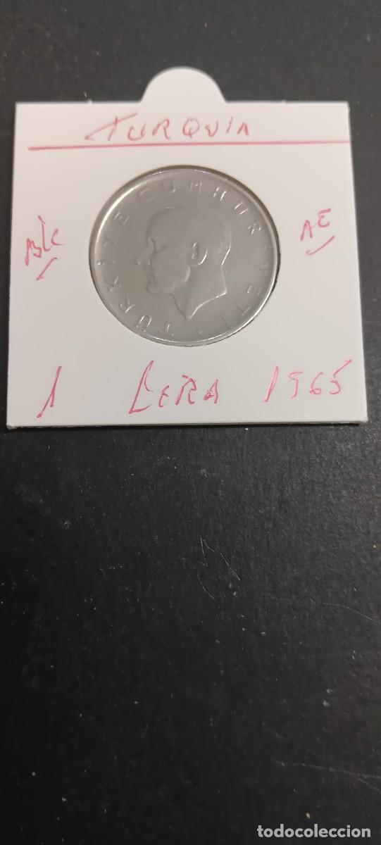 Monedas antiguas de Asia: TURQUIA(TURKIA) 1 LIRA 1965 BC KM=889a1 (ACERO)
