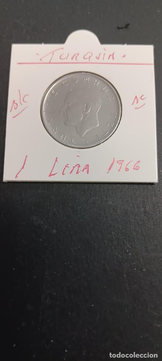 Monedas antiguas de Asia: TURQUIA(TURKIA) 1 LIRA 1966 BC KM=889a1 (ACERO)