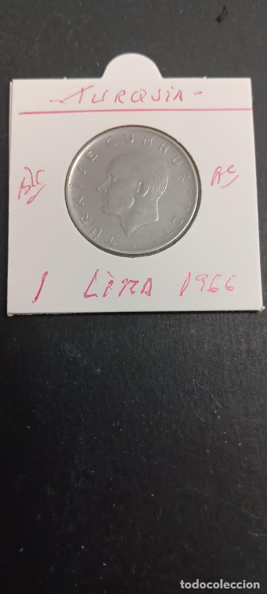 Monedas antiguas de Asia: TURQUIA(TURKIA) 1 LIRA 1966 BC KM=889a1 (ACERO)
