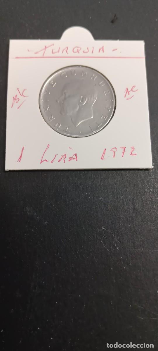 Monedas antiguas de Asia: TURQUIA(TURKIA) 1 LIRA 1972 BC KM=889a2 (ACERO)