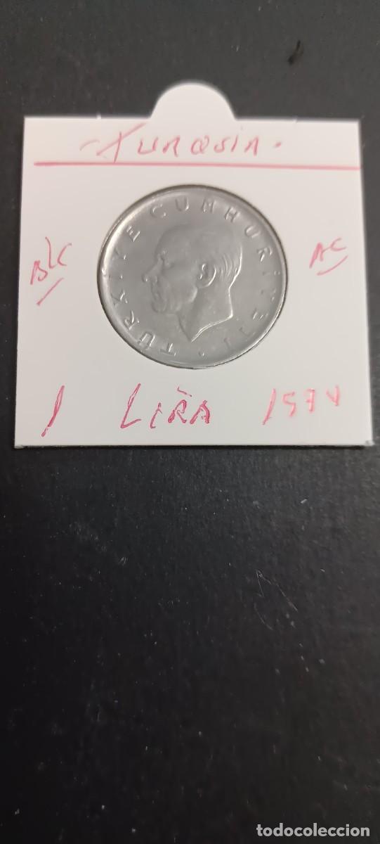 Monedas antiguas de Asia: TURQUIA(TURKIA) 1 LIRA 1974 BC KM=889a2 (ACERO)