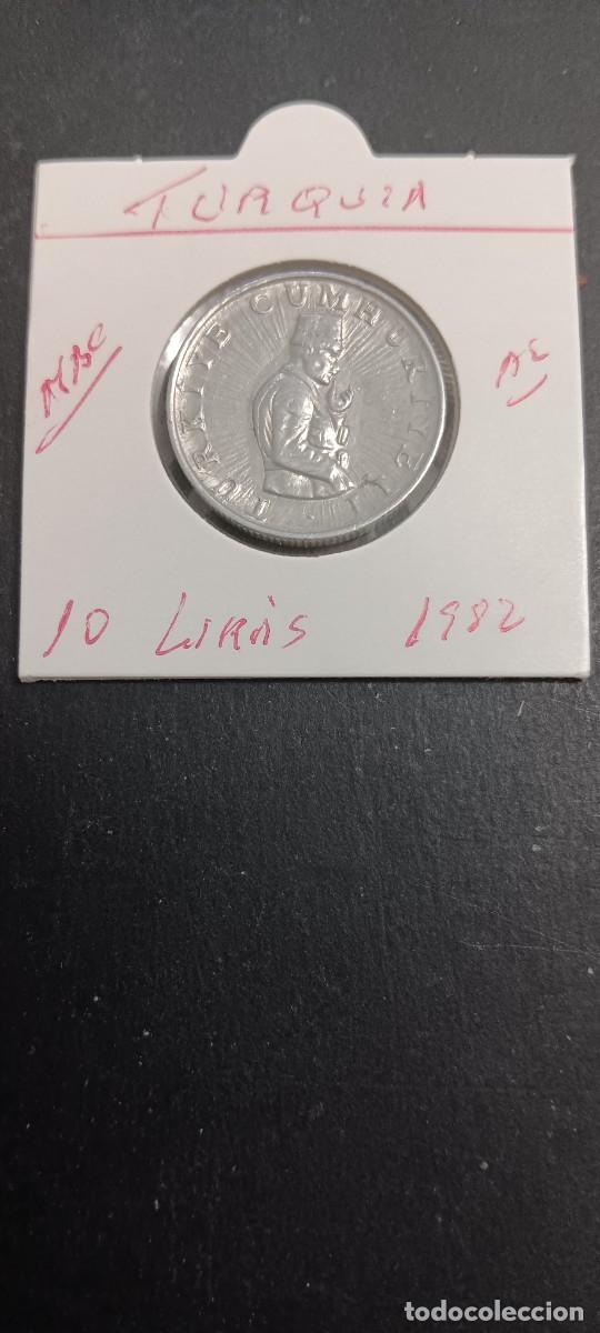 Monedas antiguas de Asia: TURQUIA(TURKIA) 10 LIRAS 1982 MBC KM=950.1 (ALUMINIO)