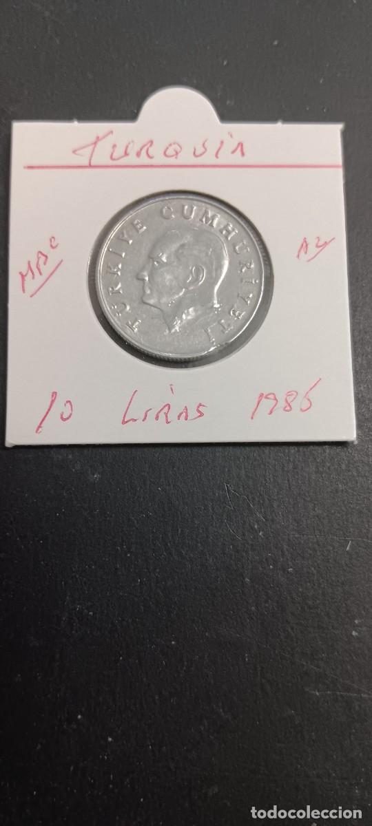 Monedas antiguas de Asia: TURQUIA(TURKIA) 10 LIRAS 1985 MBC KM=964 (ALUMINIO)
