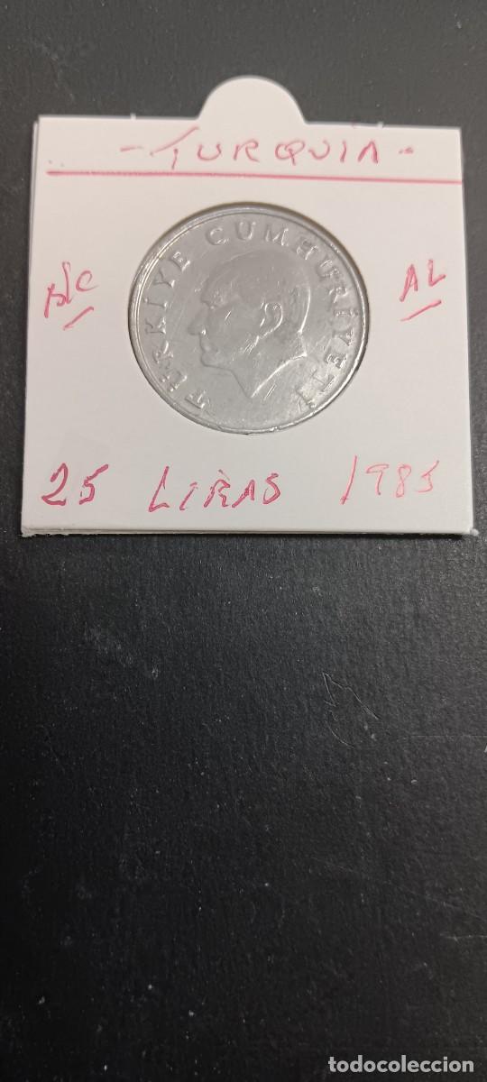 Monedas antiguas de Asia: TURQUIA(TURKIA) 25 LIRAS 1985 BC KM=975 (ALUMINIO)