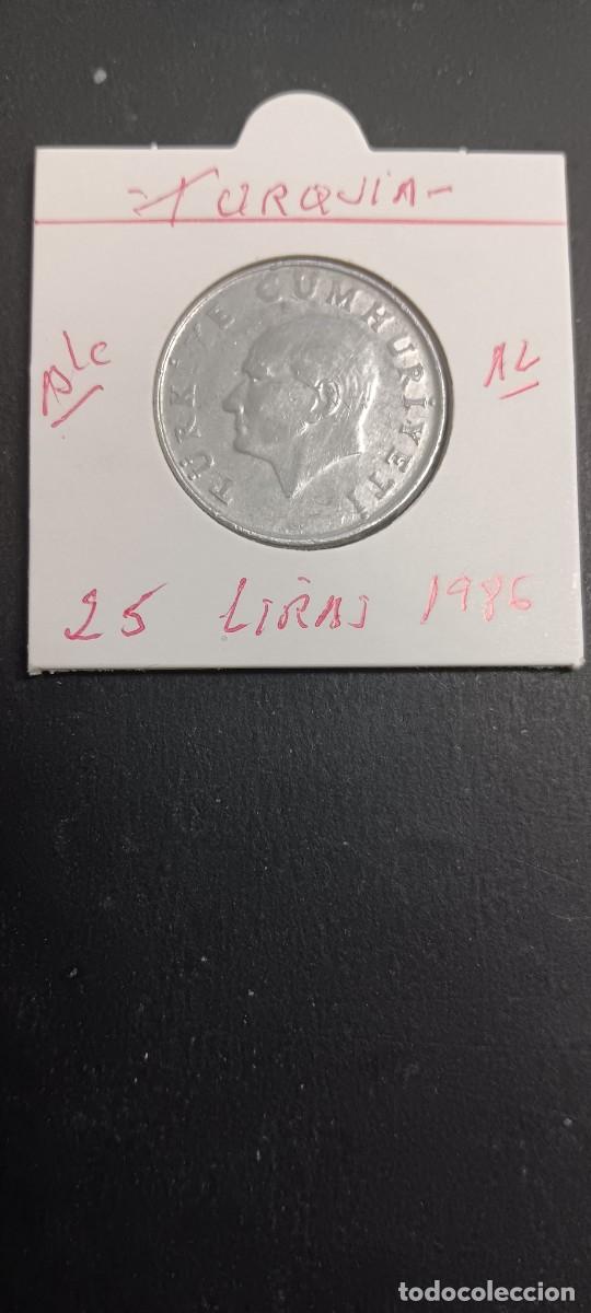 Monedas antiguas de Asia: TURQUIA(TURKIA) 25 LIRAS 1986 BC KM=975 (ALUMINIO)