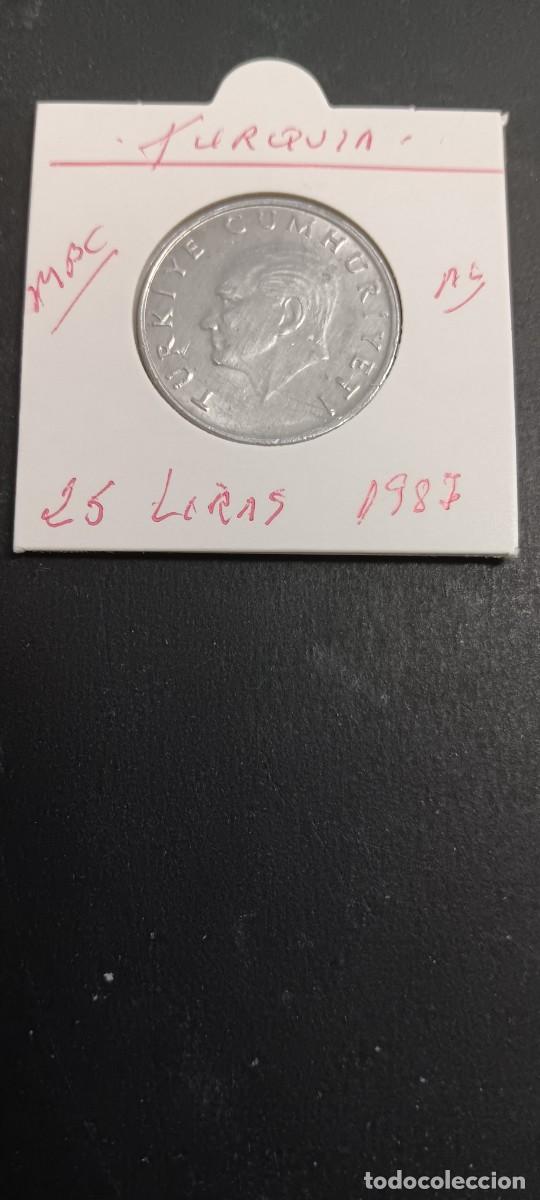 Monedas antiguas de Asia: TURQUIA(TURKIA) 25 LIRAS 1987 MBC KM=975 (ALUMINIO)