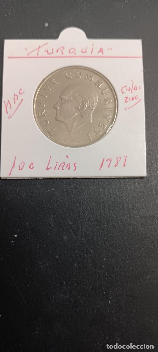 Monedas antiguas de Asia: TURQUIA(TURKIA) 100 LIRAS 1987 MBC KM=967 (CUPRONIQUEL-ZINC)