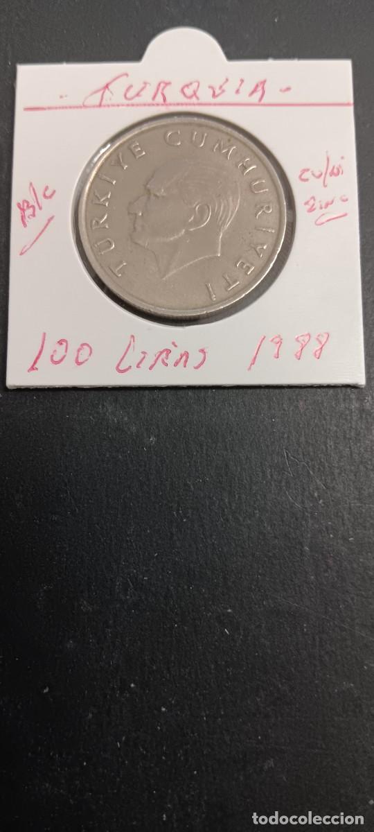 Monedas antiguas de Asia: TURQUIA(TURKIA) 100 LIRAS 1988 BC KM=967 (CUPRONIQUEL-ZINC)