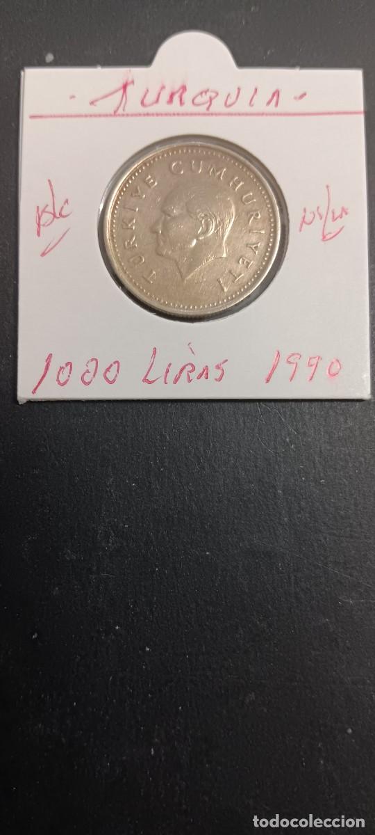 Monedas antiguas de Asia: TURQUIA(TURKIA) 1000 LIRAS 1990 BC KM=997 (NIQUEL-LAT&Oacute;N)