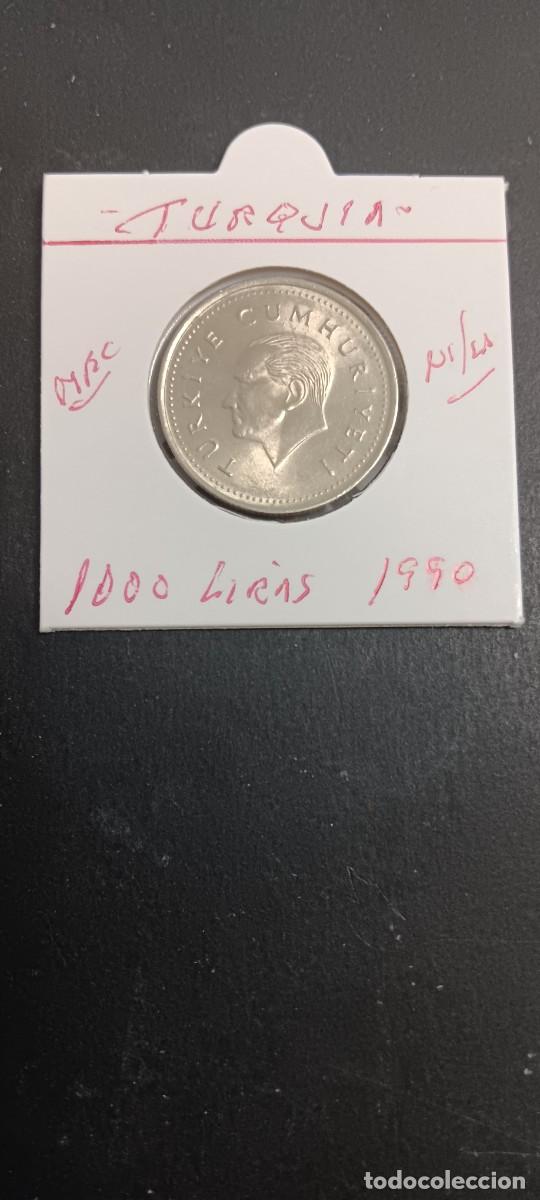 Monedas antiguas de Asia: TURQUIA(TURKIA) 1000 LIRAS 1990 MBC KM=997 (NIQUEL-LAT&Oacute;N)