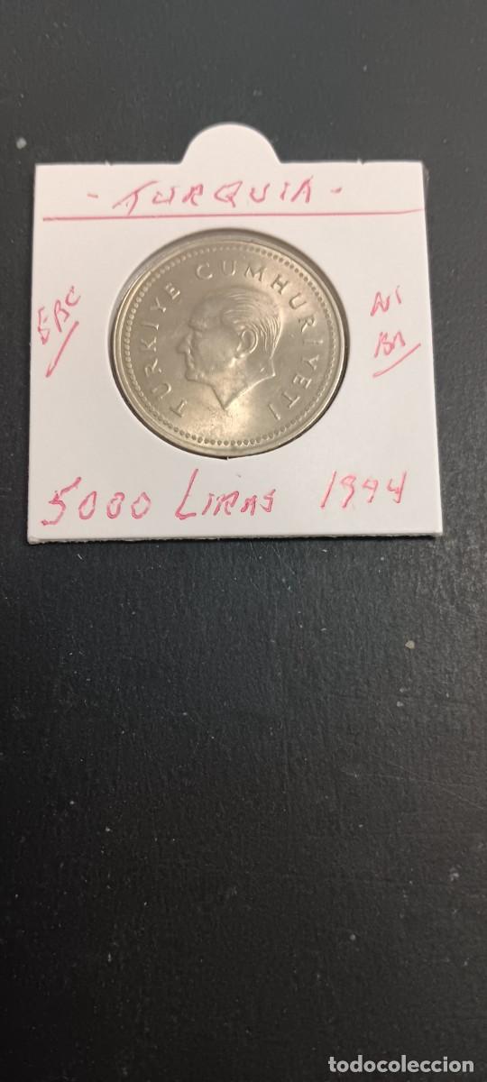 Monedas antiguas de Asia: TURQUIA(TURKIA) 5000 LIRAS 1994 EBC KM=1025 (NIQUEL-BRONCE)