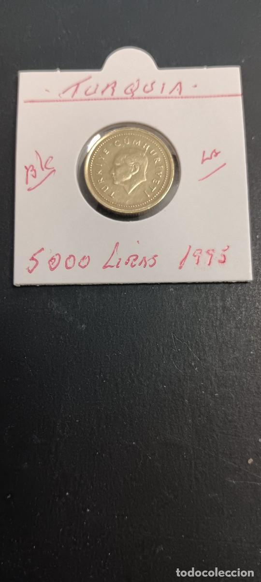 Monedas antiguas de Asia: TURQUIA(TURKIA) 5000 LIRAS 1995 BC KM=1029.1 (LAT&Oacute;N)