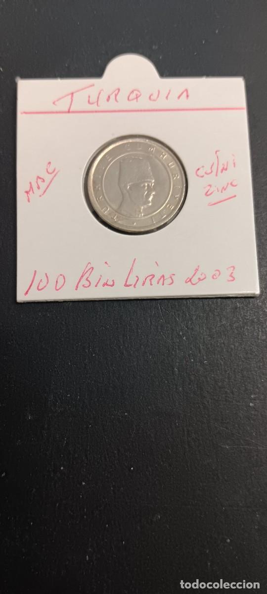 Monedas antiguas de Asia: TURQUIA(TURKIA) 100 BIN LIRAS 2003 MBC KM=1106 (CUPRONIQUEL-ZINC)
