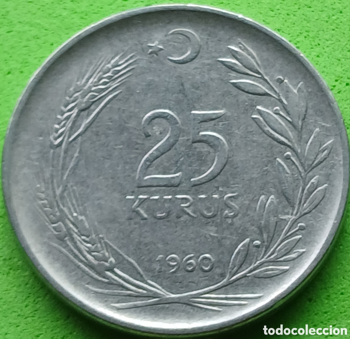 Monedas antiguas de Asia: Turqu&iacute;a 25 kurus 1960 km#892.2