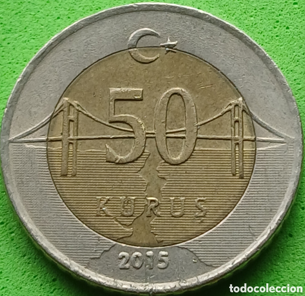 Monedas antiguas de Asia: Turqu&iacute;a 50 kurus 2015 km#1243