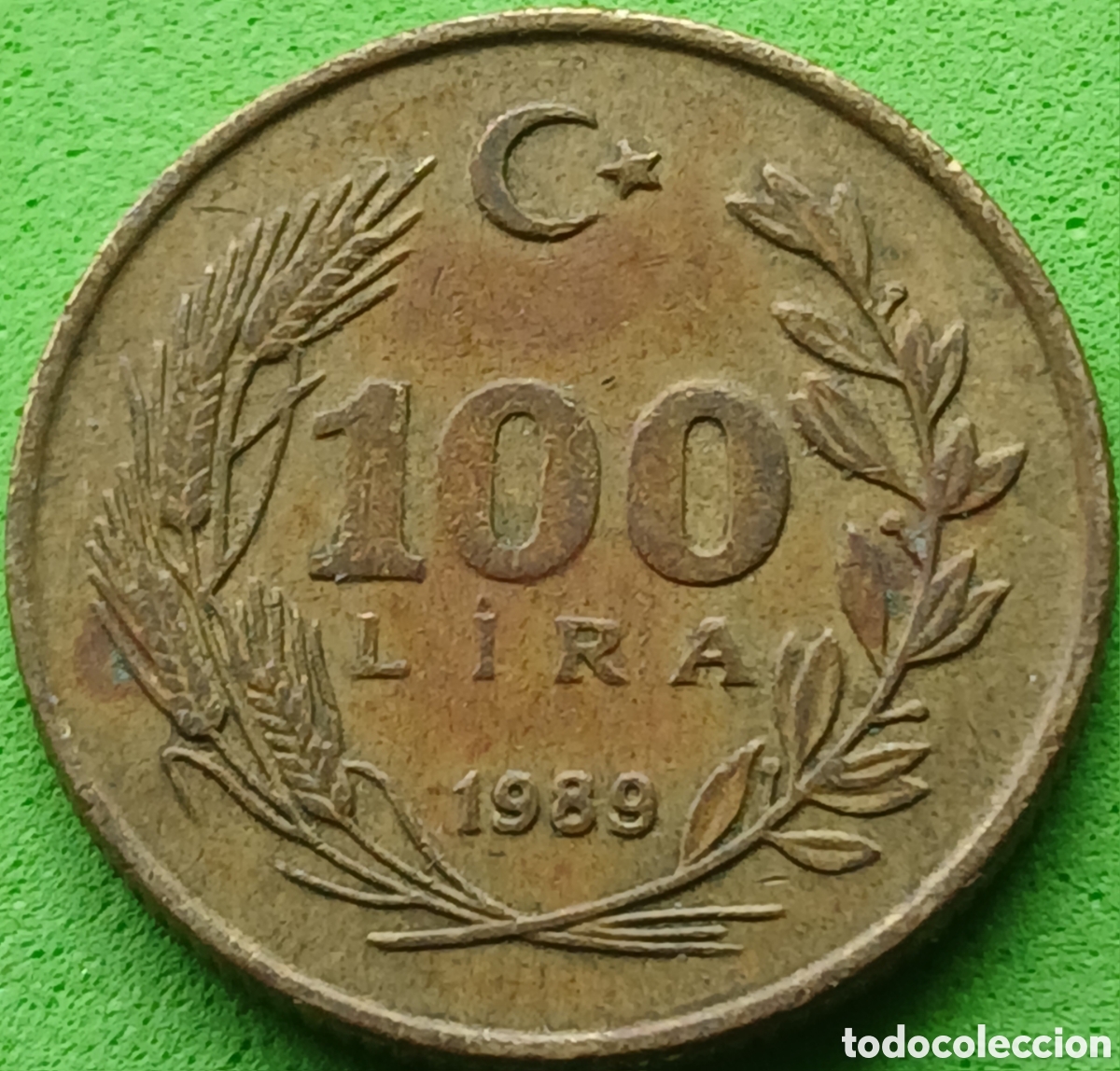 Monedas antiguas de Asia: Turqu&iacute;a 100 liras 1989 km#988