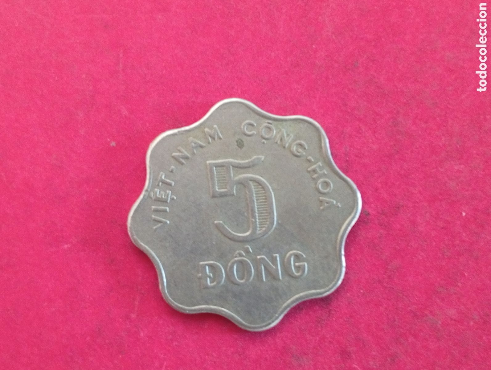 Monedas antiguas de Asia: 5 dong de Vietnam 1966