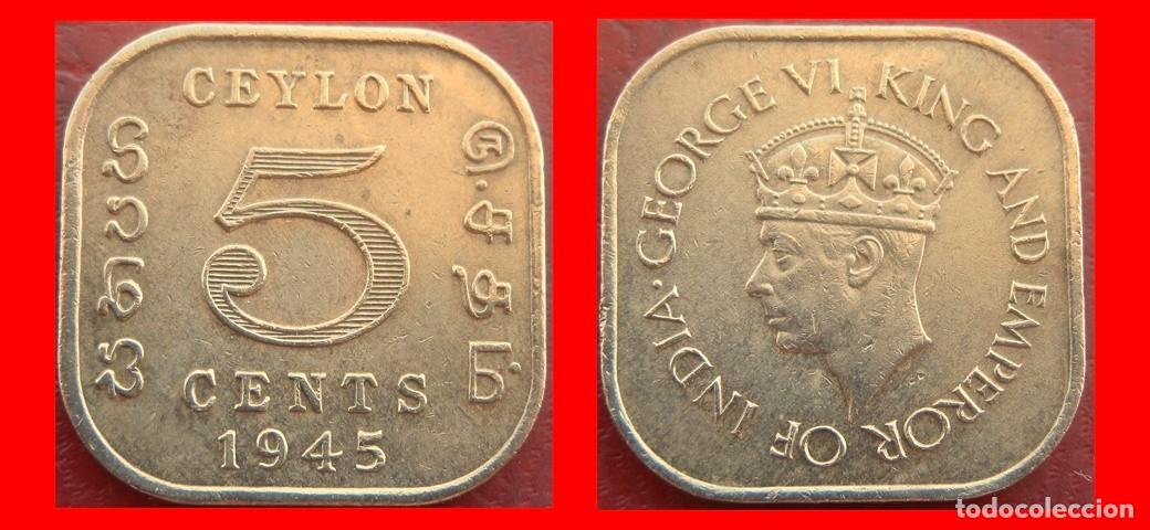Monedas antiguas de Asia: 5 CENTIMOS 1945 SRI LANKA CEYLAN CEYLON-155781