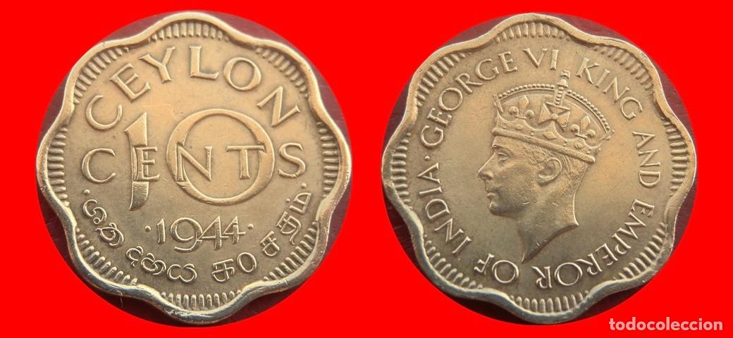 Monedas antiguas de Asia: 10 CENTIMOS 1944 SRI LANKA CEYLAN CEYLON-155782