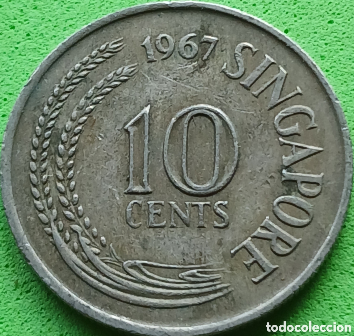 Monedas antiguas de Asia: Singapur 10 cents 1967 km#3