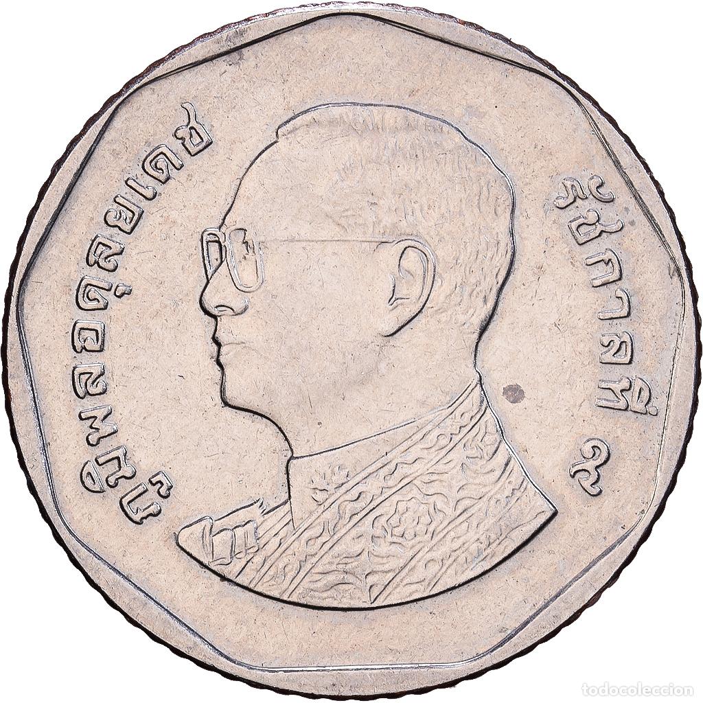 Monedas antiguas de Asia: [#1552409] Tailandia, Rama IX, 5 Baht, 2000, Cobre - n&iacute;quel recubierto de cobre, MBC+