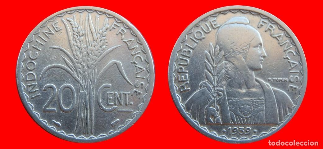 Monedas antiguas de Asia: 20 CENTIMOS 1939 INDOCHINA FRANCESA-155797