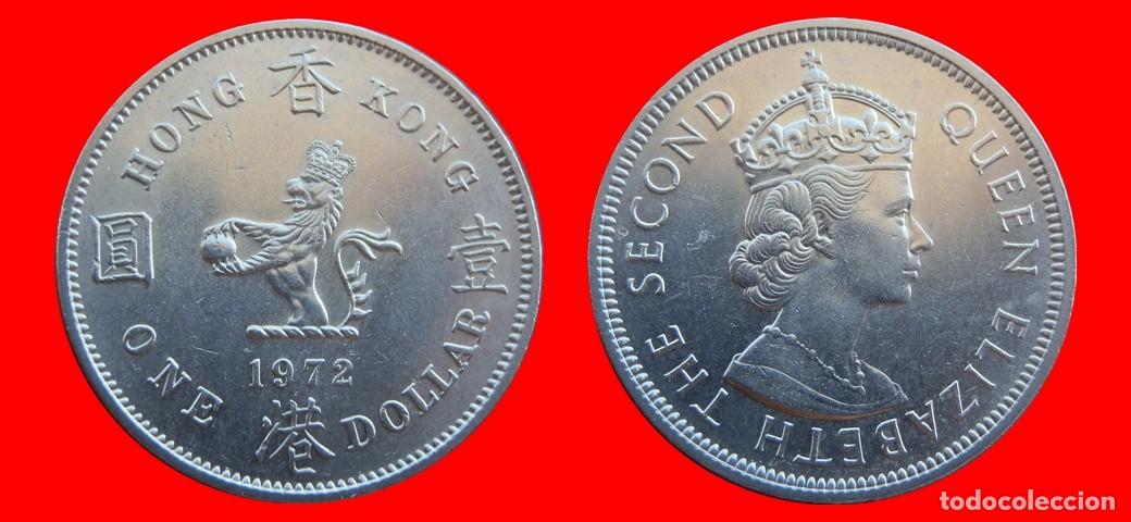 Monedas antiguas de Asia: 1 DOLAR 1972 HONG KONG-155816