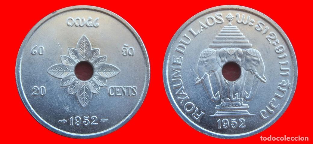 Monedas antiguas de Asia: 20 CENTIMOS 1952 LAOS-155818