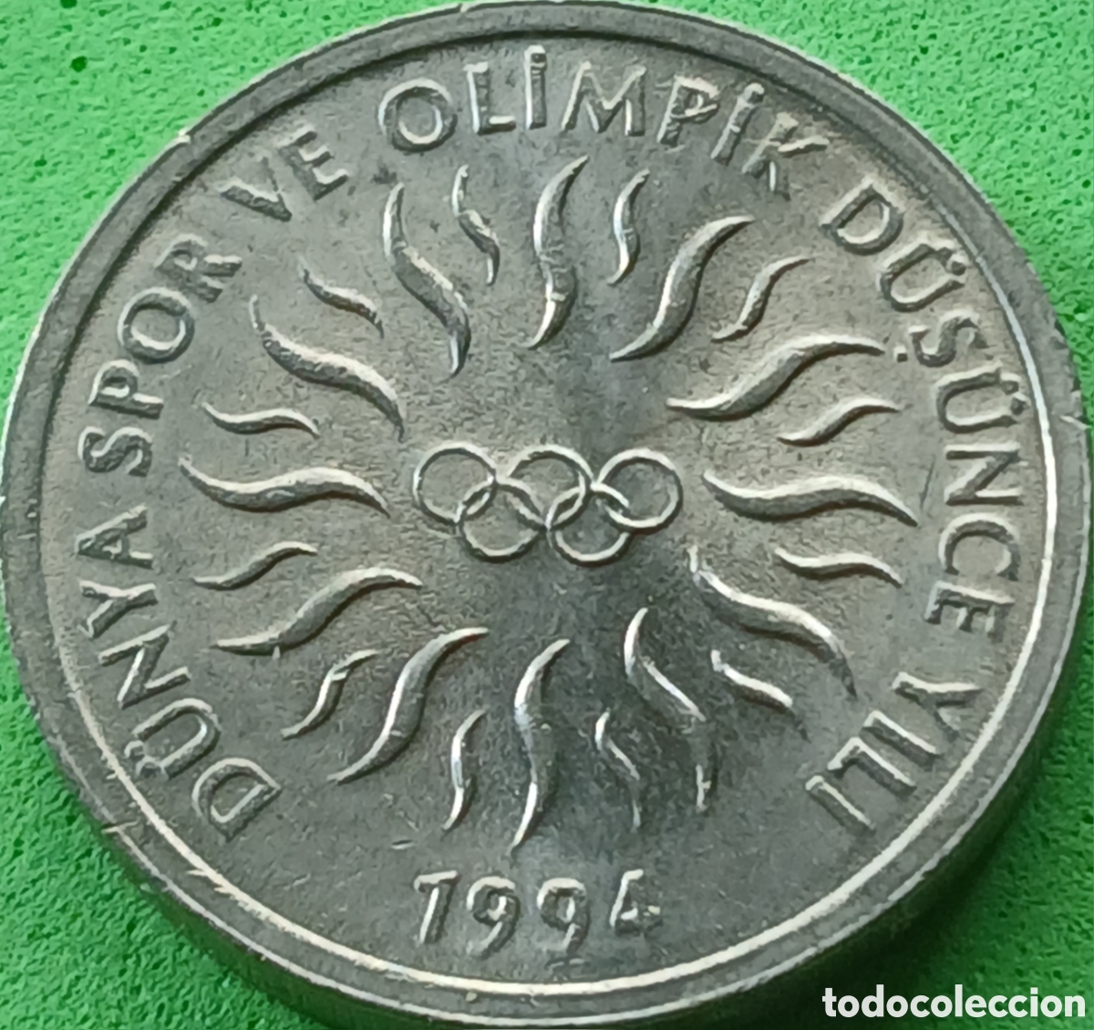 Monedas antiguas de Asia: Turqu&iacute;a 10.000 liras 1994 km#1042 Juegos Ol&iacute;mpicos Lillehammer 1994 / poco com&uacute;n