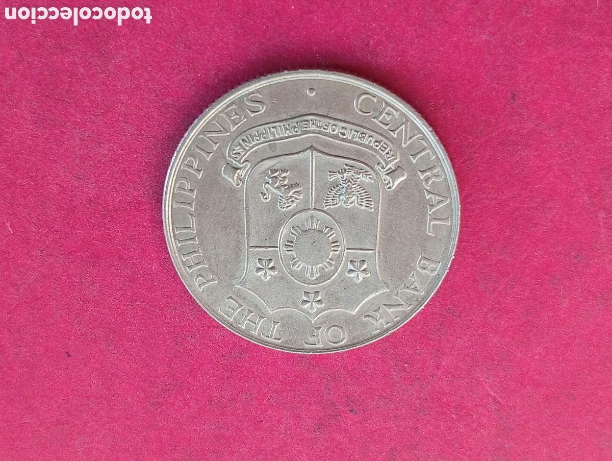 Monedas antiguas de Asia: 25 centavos de filipinas 1966 - Foto 2
