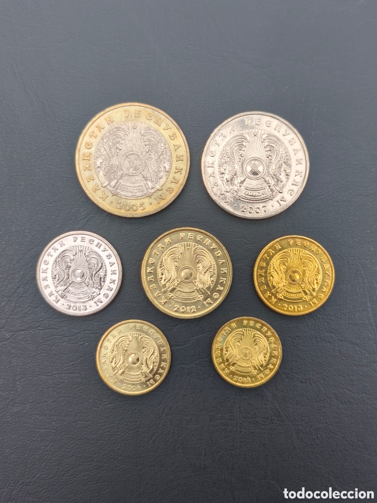 Monedas antiguas de Asia: Lote 7 monedas Kazajist&aacute;n