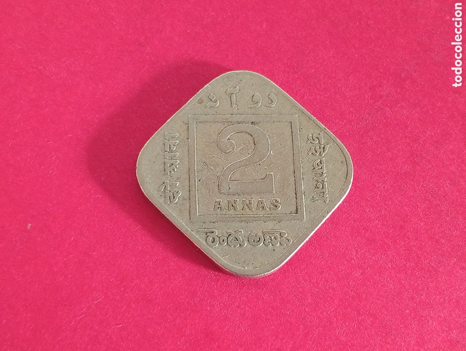 Monedas antiguas de Asia: 2 annas de India 1928 - Foto 2
